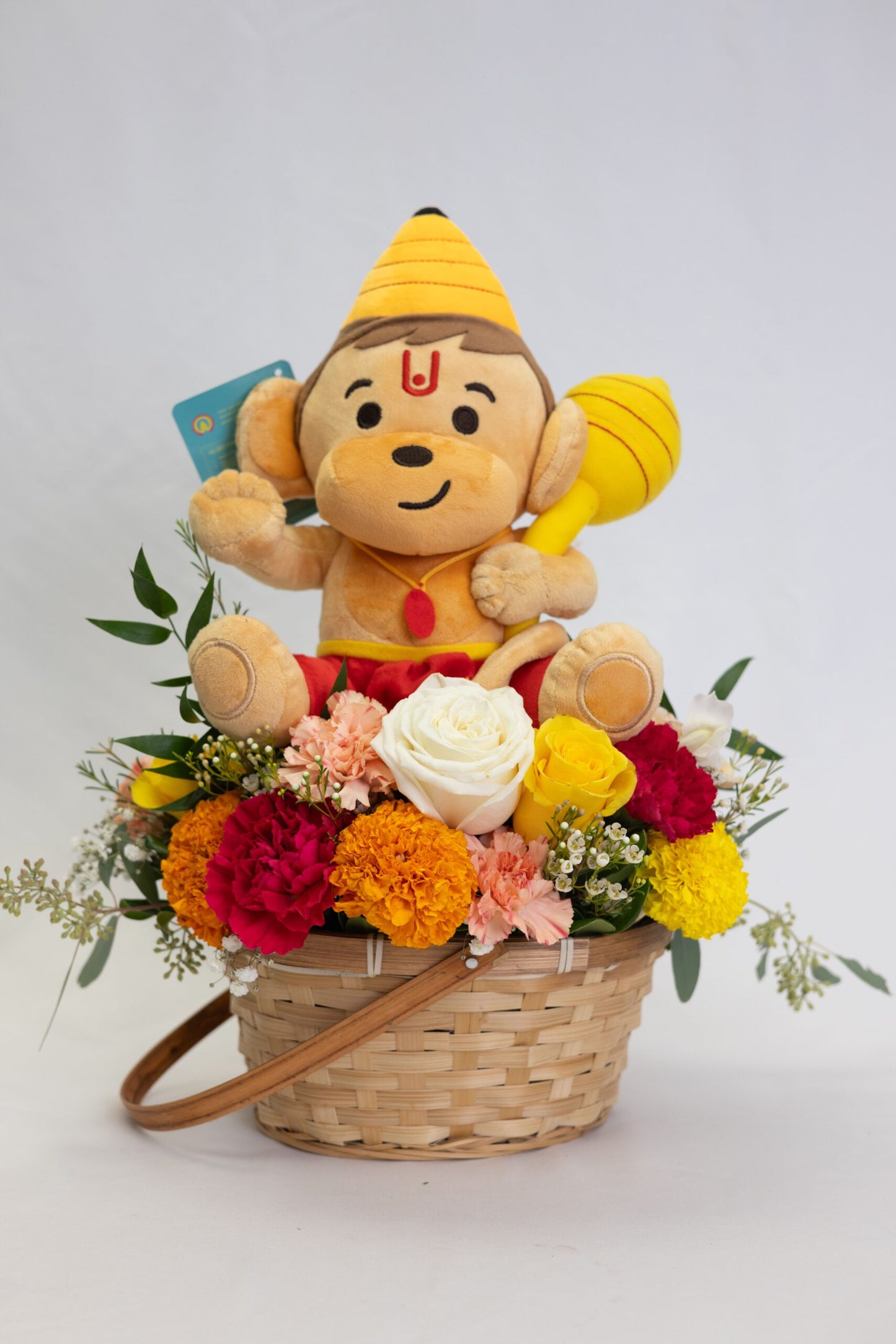 Floral Basket with Mini Modi Toy