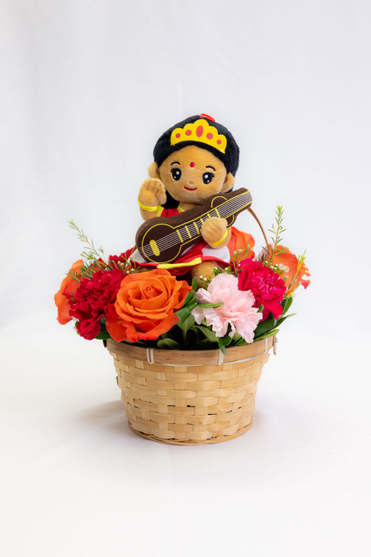 Mini Saraswathi Modi Toy Floral Basket