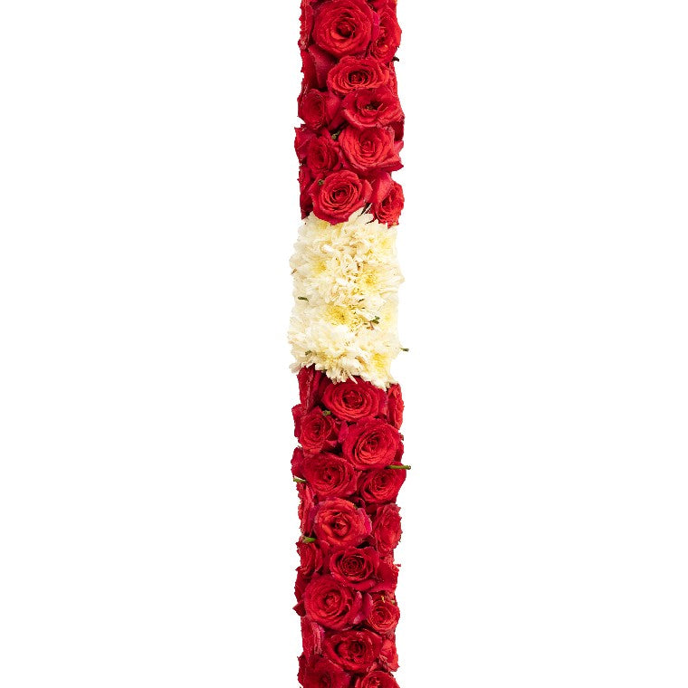 Red Button Rose Garland