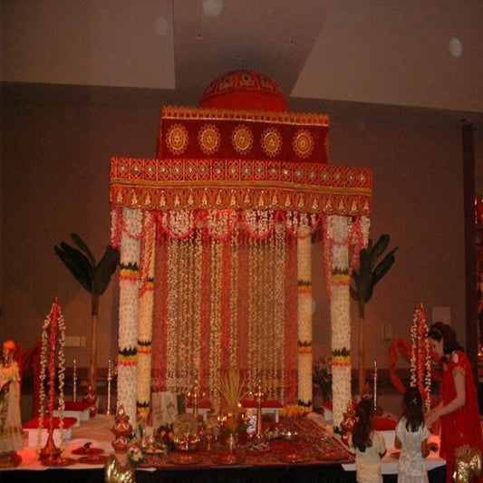 Square Mandap With Cloth Dome