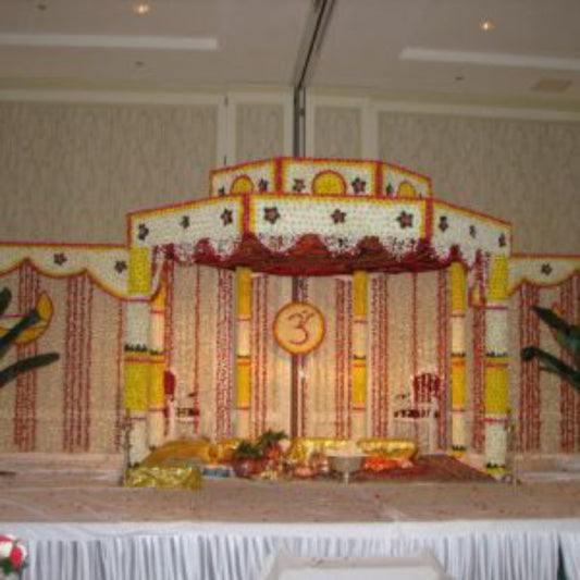 Two Level Octagon Flower Mandap With Side Panels