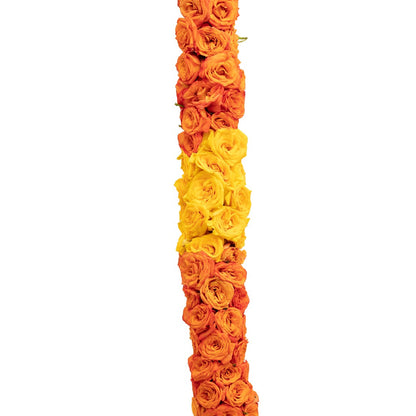 Orange Button Rose Garland