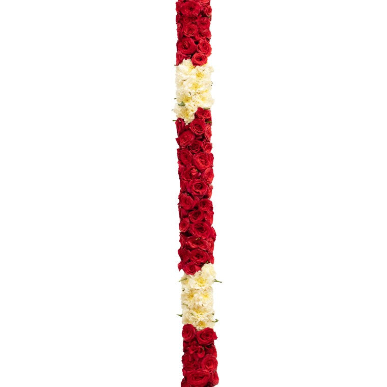 Red Button Rose Garland