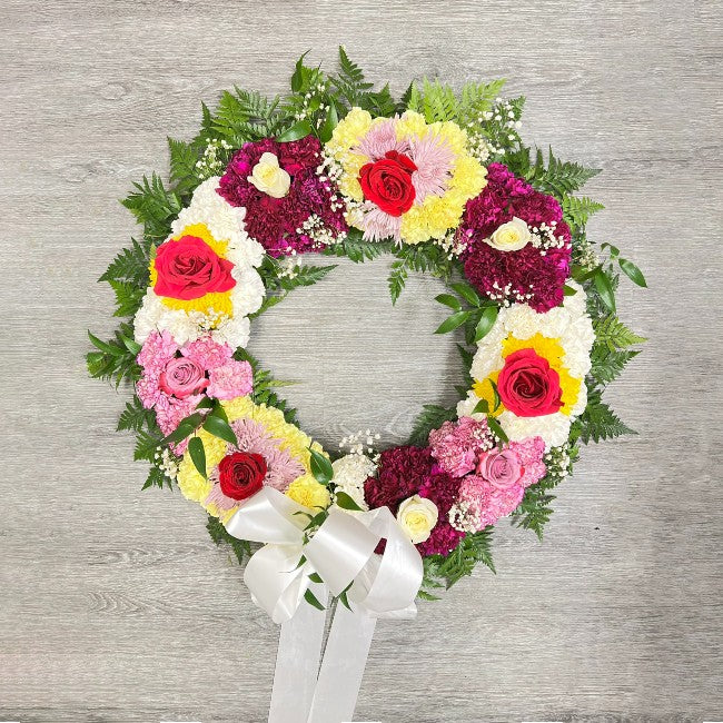 Roses,Carnations,Spider Mum And Baby's Breath