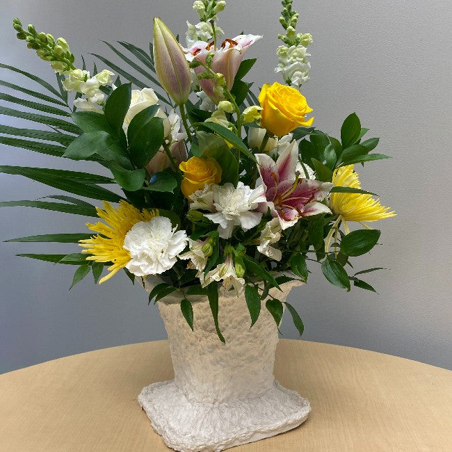 Roses, Carnations, Spider Mums, Lilies, Alstroemeria And Snapdragon