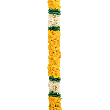 Yellow Button Rose Garland